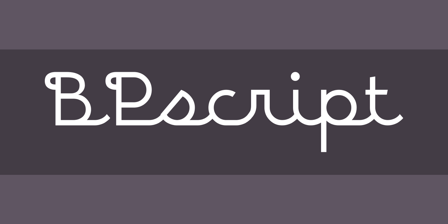 BPscript Font preview